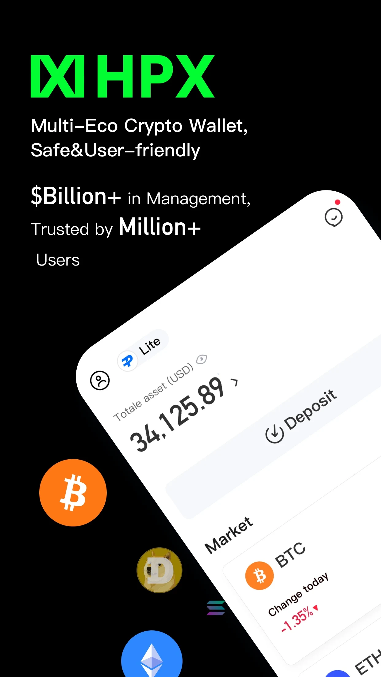 HPX :Wallet Crypto & Card screenshot